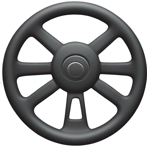 steering wheel with hand steering emoji