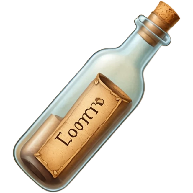 Message letter in Bottle emoji