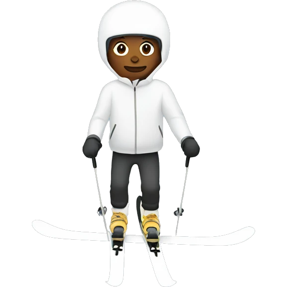 Minimalist icon of a boy skiing.  emoji