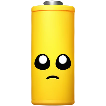Yellow battery sad  emoji