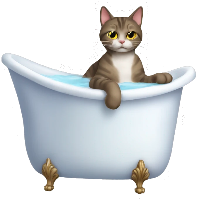 cat-in-a-bath-relaxing emoji