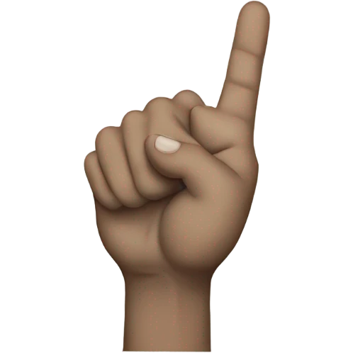 rock and roll handsign upside down emoji