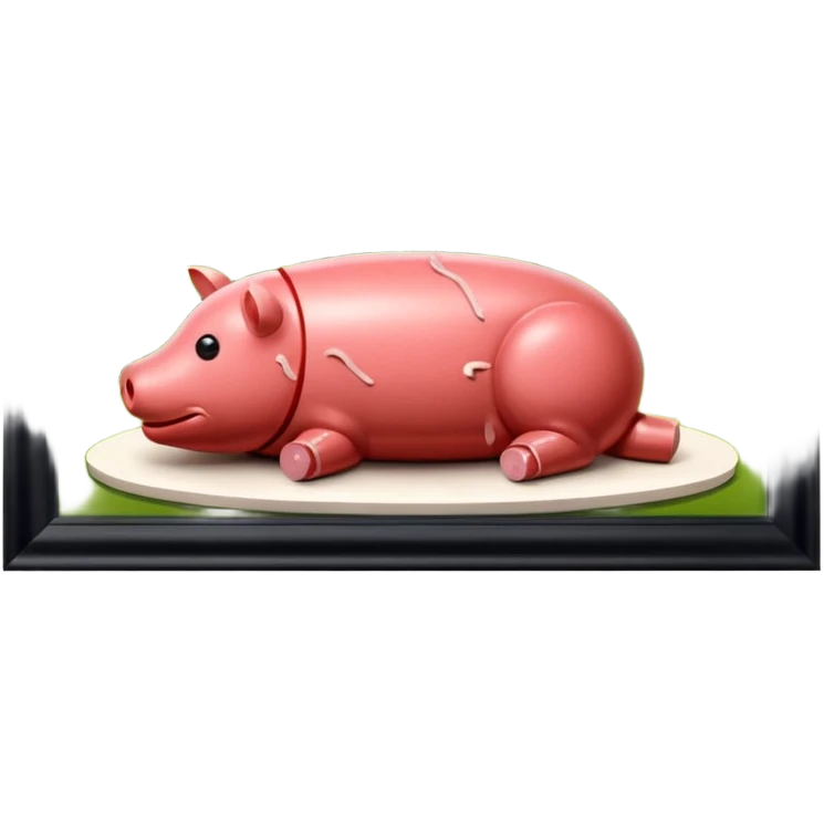  paris art city SPAM meat jeff koons style sculpture arty landscape  emoji