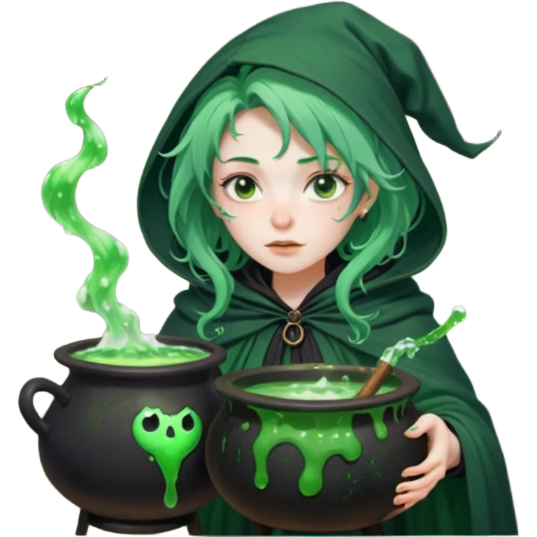 green witch cooking potion emoji