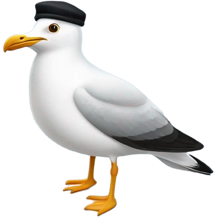Seagull wearing a yamaka emoji