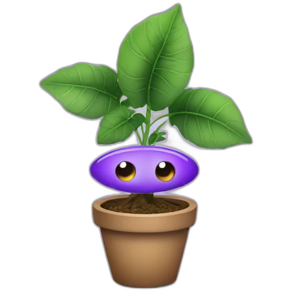 Plants purple with one eye emoji