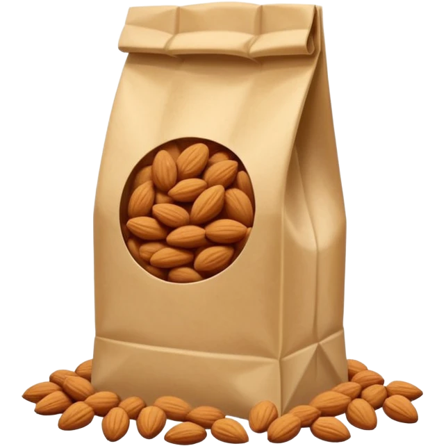 candied almonds in paper bag emoji