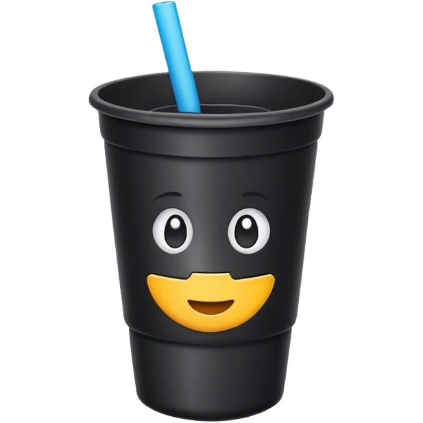 black plastic cup emoji