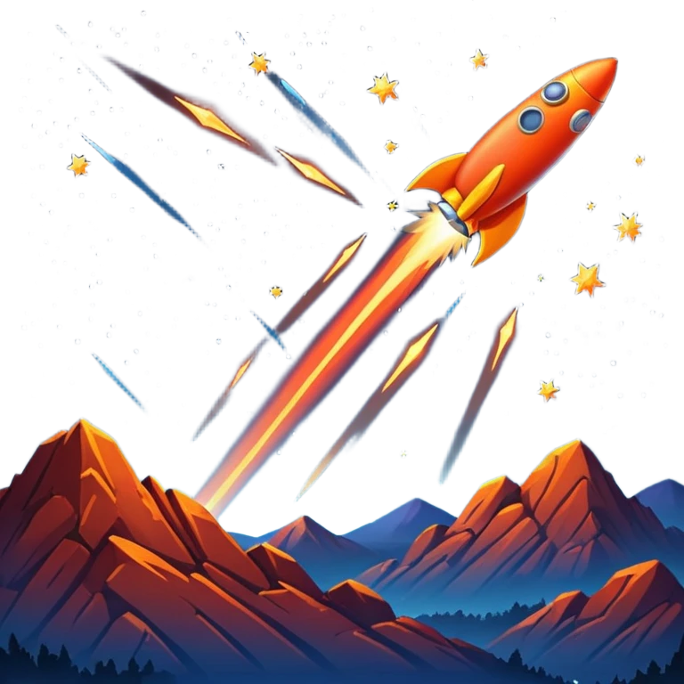 A dramatic, fiery meteor shower streaking across the night sky, with shooting stars blazing their trails emoji