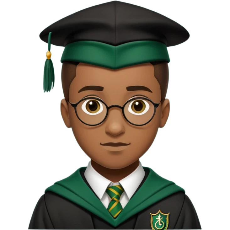 terence higgs is Graham Montague  in harry potter, wear hogwarts slytherin uniform emoji