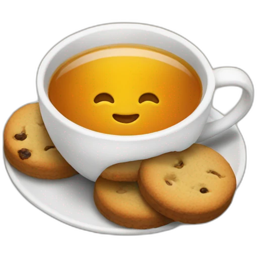 tea with cookies emoji