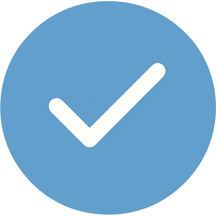 white checkmark in a blue circle emoji