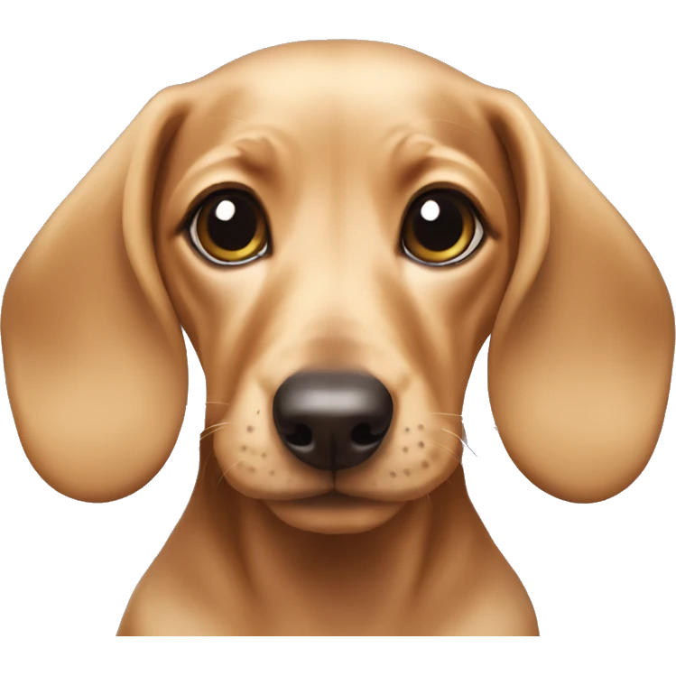 Dachshund blonde puppy emoji