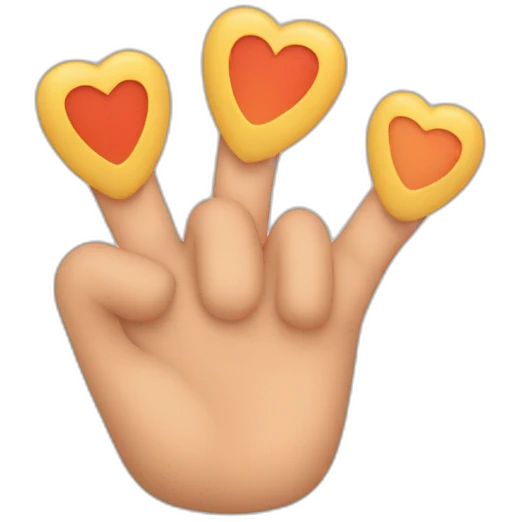 Coeur avec les doigts emoji