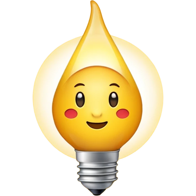 Glühbirne, leuchtend, Lichtstrahlen sichtbar emoji