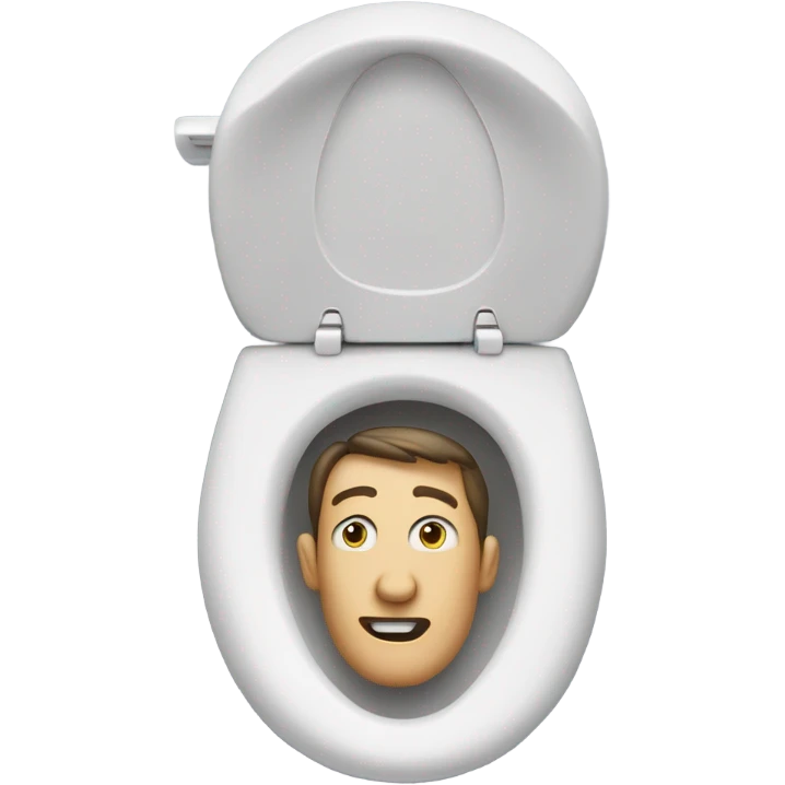 Toilet with a man’s head sticking out emoji