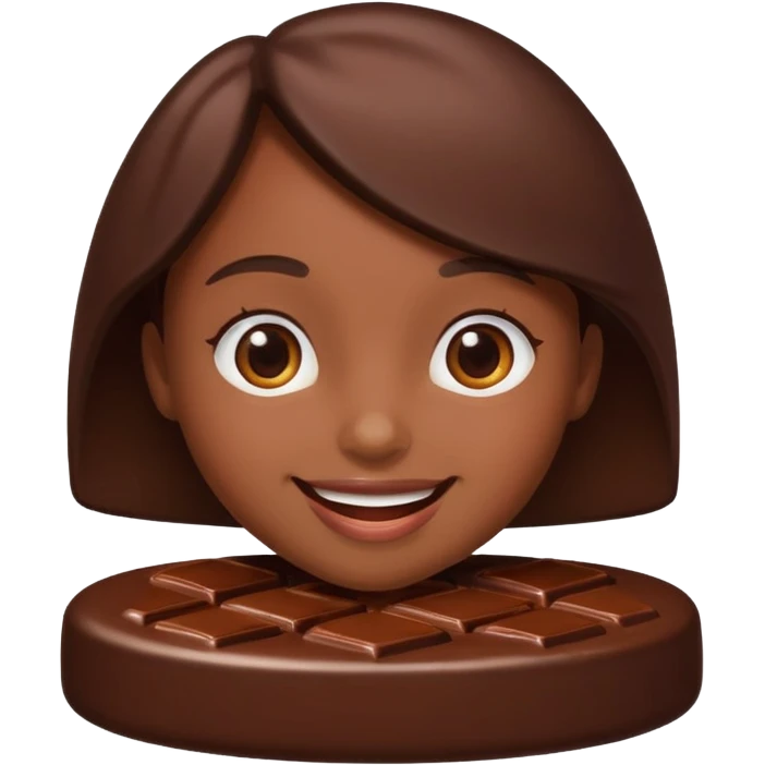 single charactarized personified chocolate sweet treat  emoji