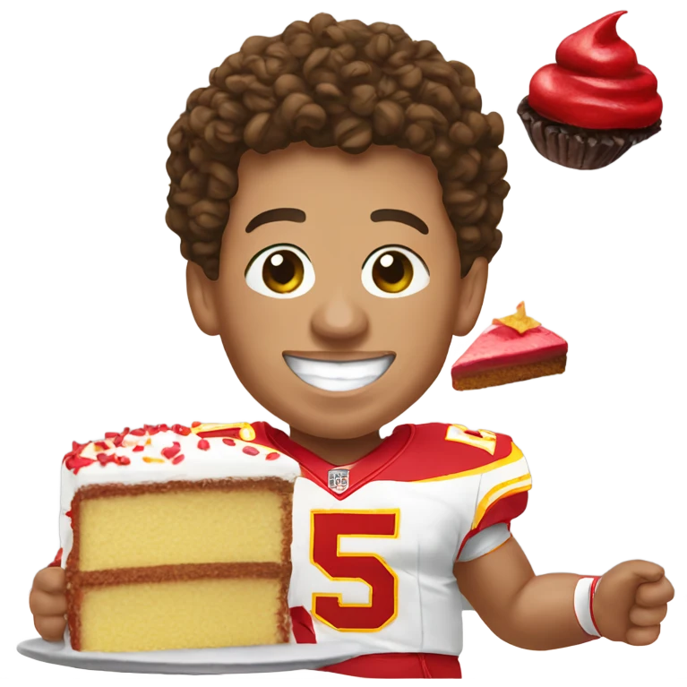 Patrick mahomes eating cake emoji