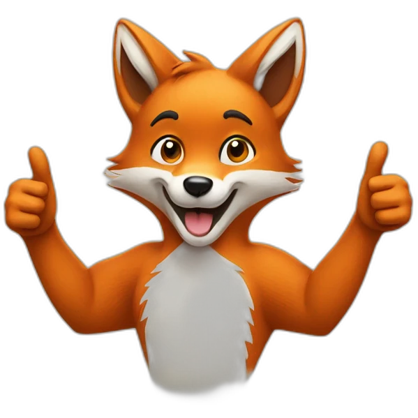 thumbs up fox  emoji