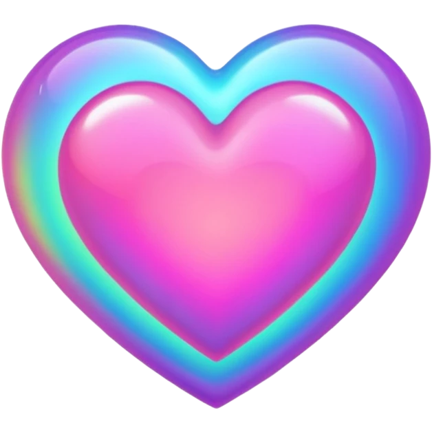 heart with holographic effect emoji