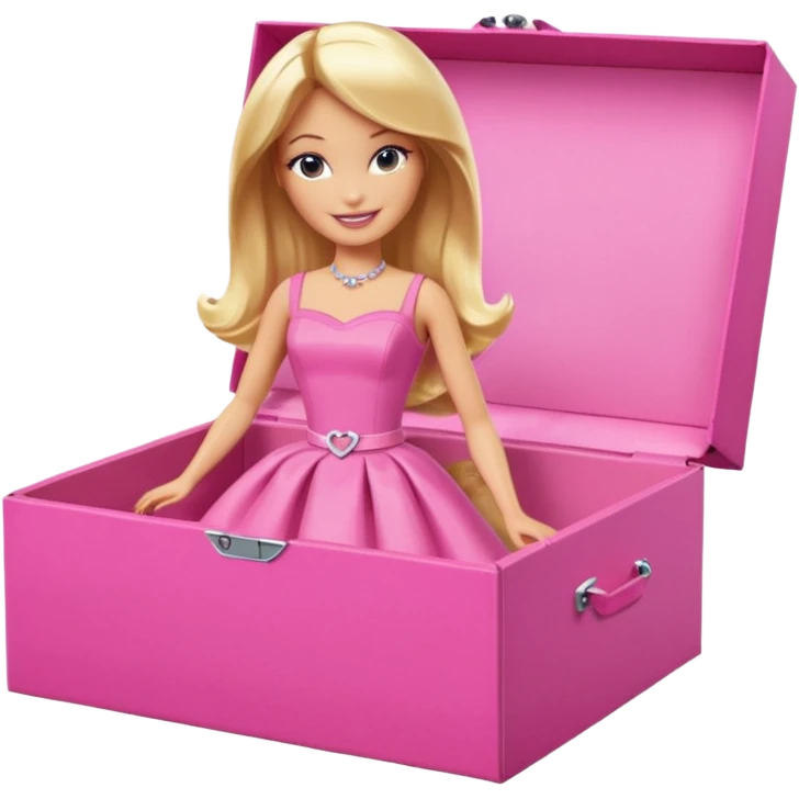 Barbie in a pink box emoji