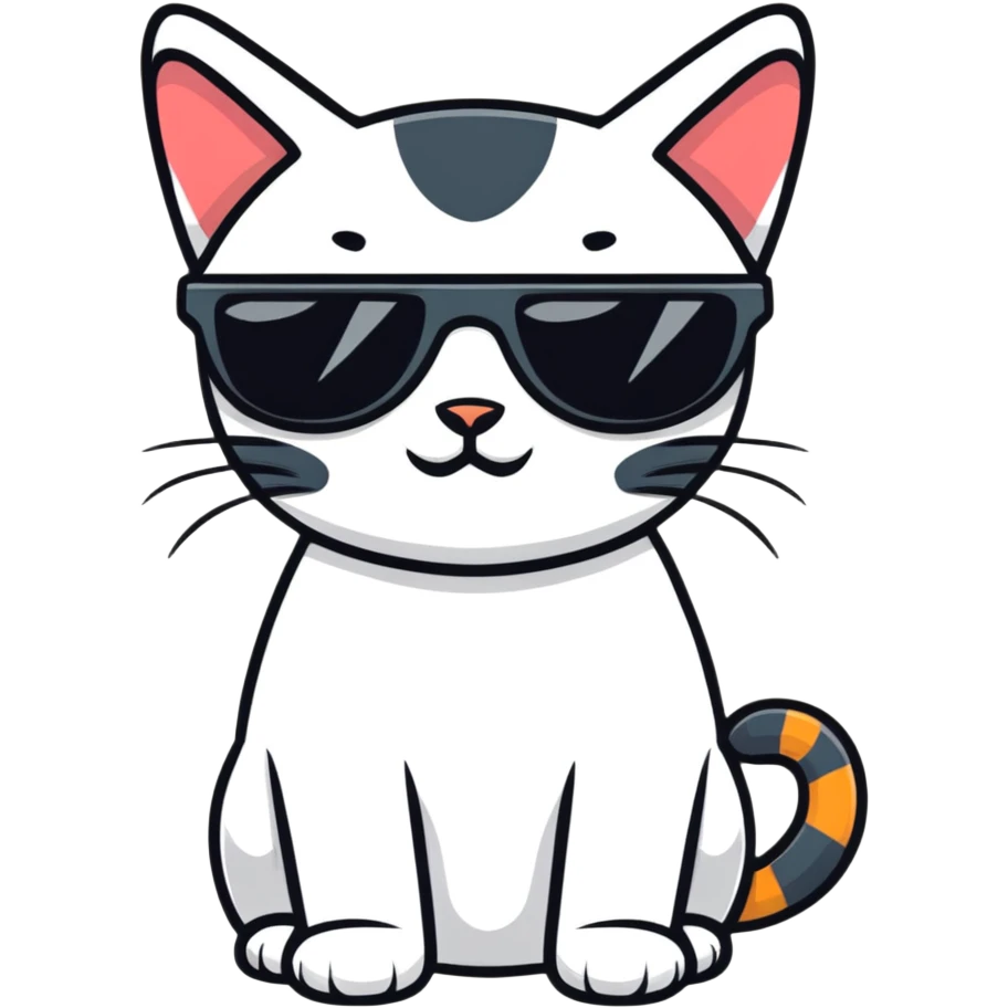 Cat with sunglasses emoji