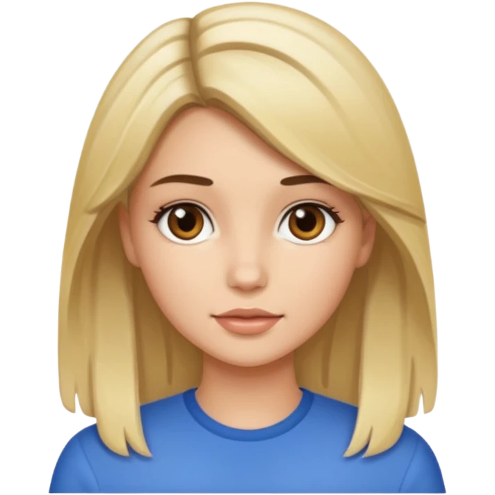 Brunette with blonde highlights emoji