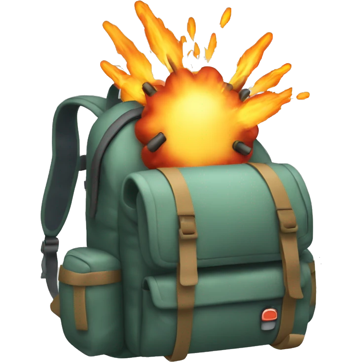 explosive backpack emoji