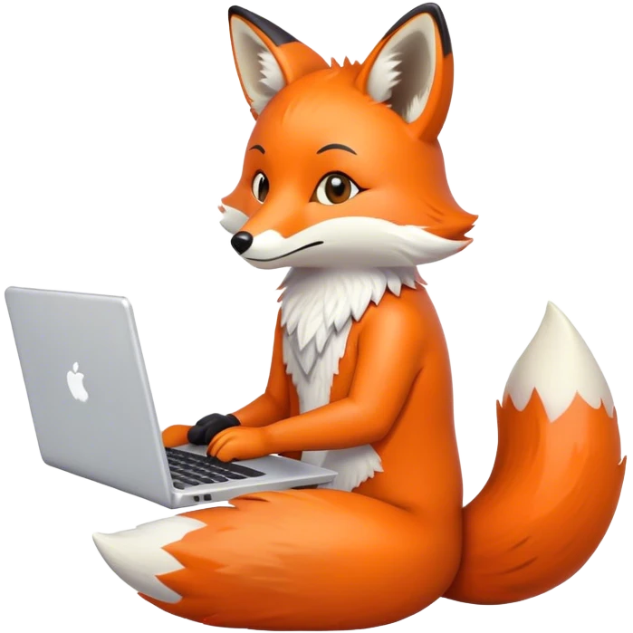 fox with a laptop emoji