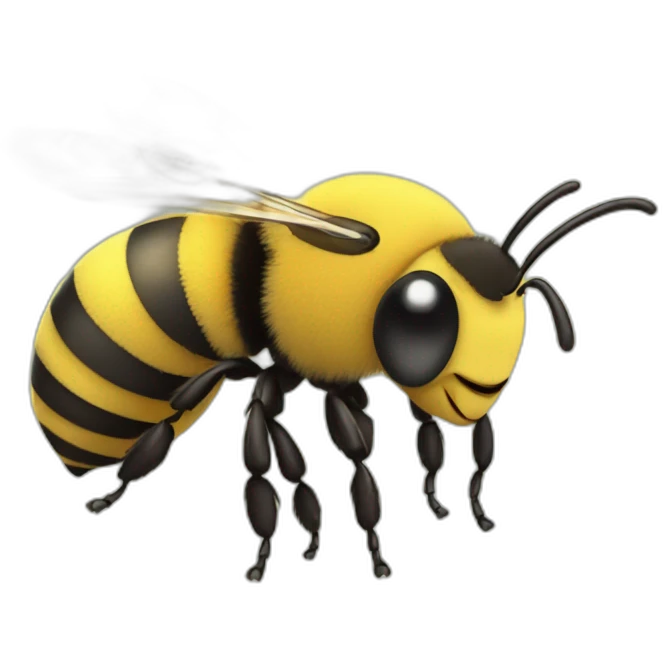 A cheerful bee emoji