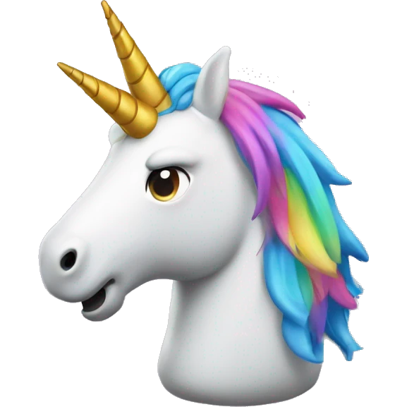 Blow-up unicorn emoji