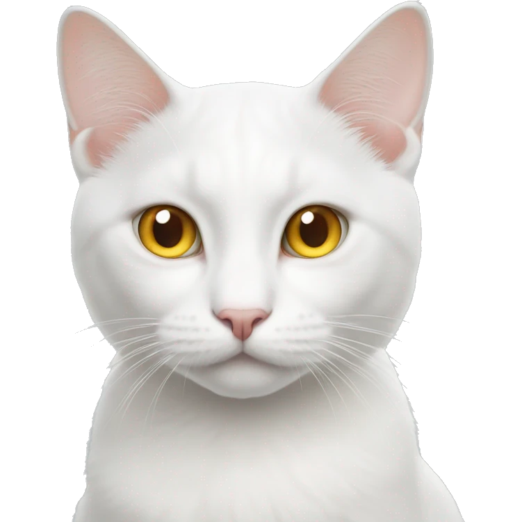 White cat with Heterochromia emoji