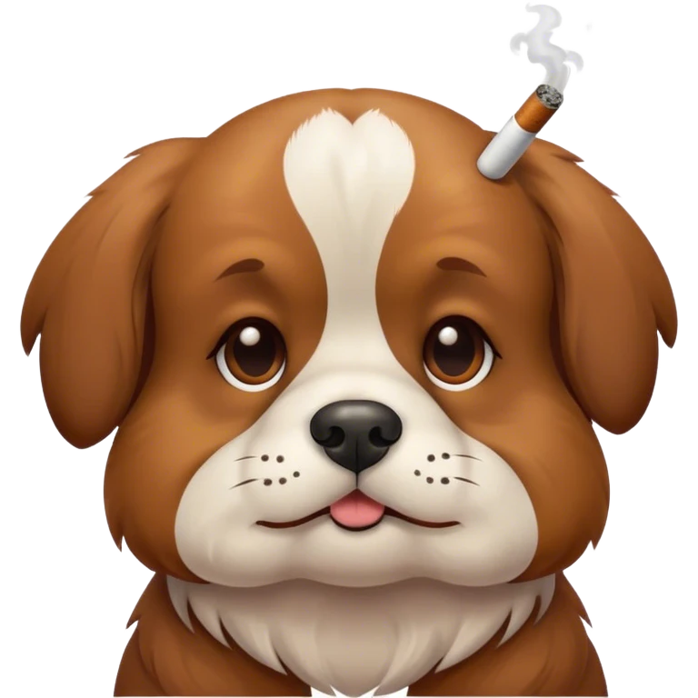dog smoking emoji