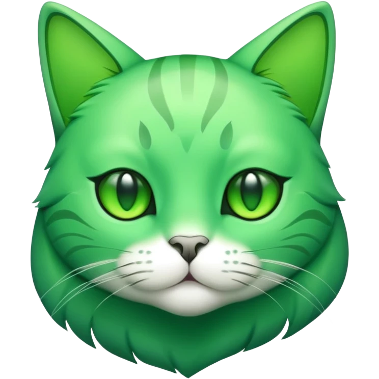 Green cat emoji