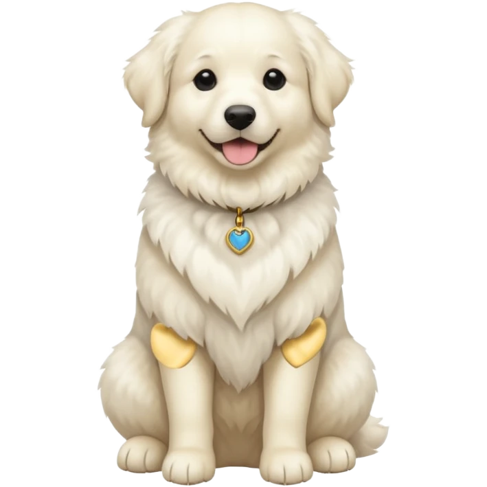 white retriver full image sitting emoji