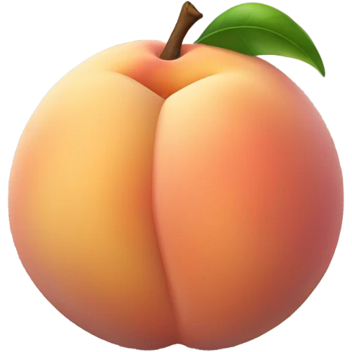 Slapping a peach looking like a butt emoji