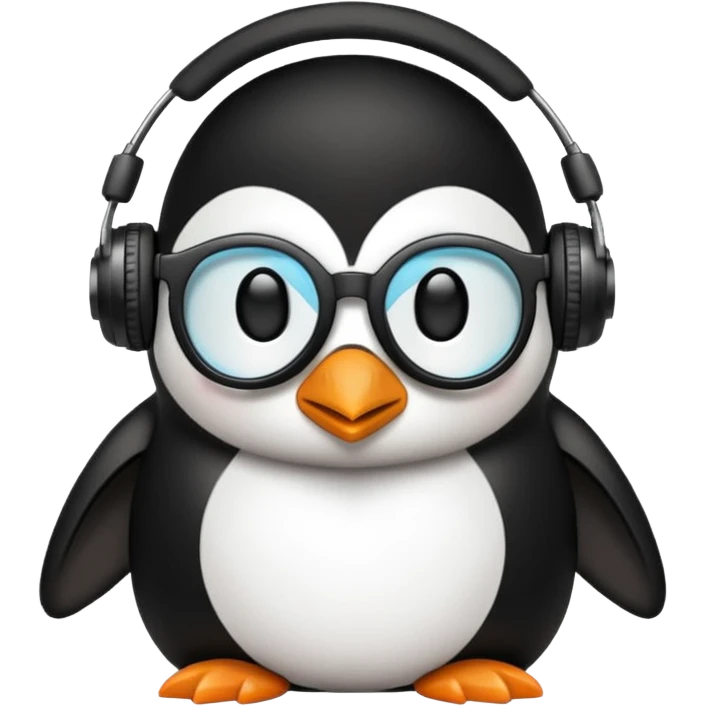 Emoji sobre pingüino gamer emoji
