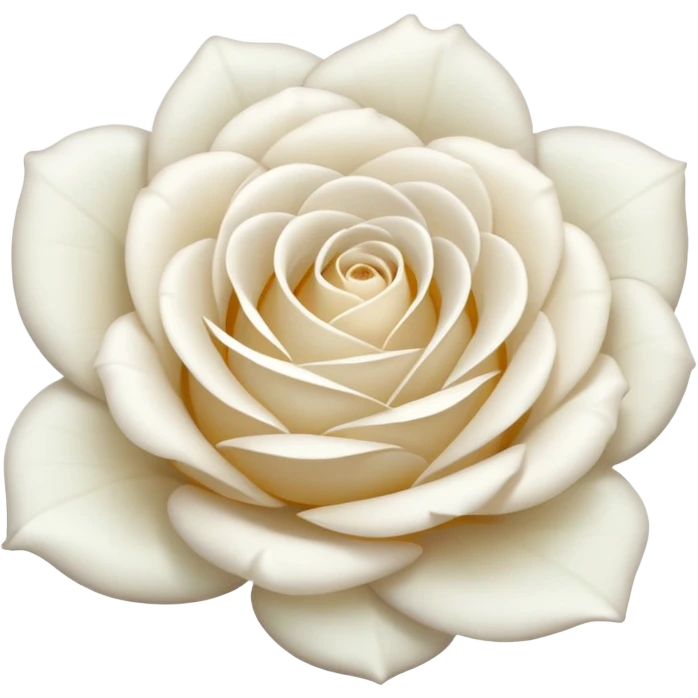 white rose, without green leaves, just flower emoji