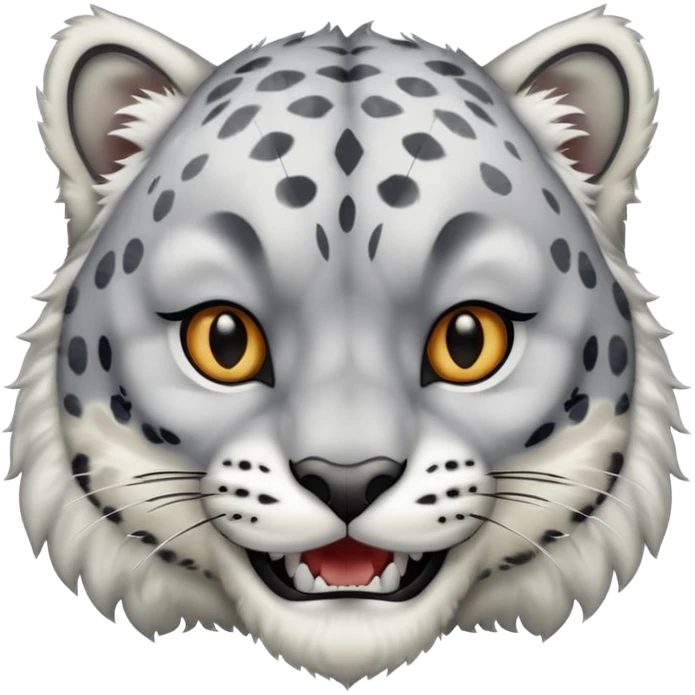 Snow leopard with teeth  emoji