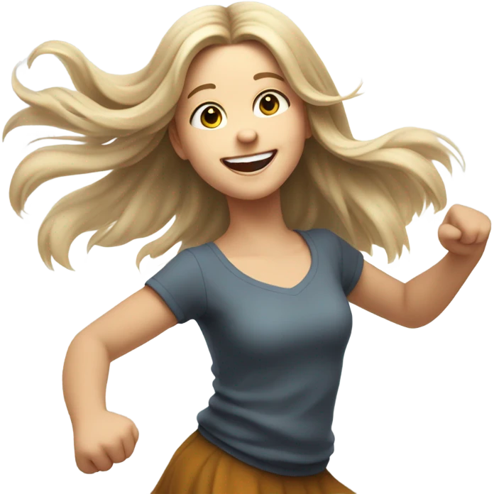 White girl dancing emoji