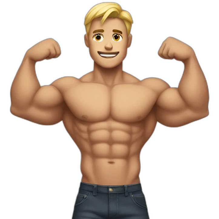 Muscle boy emoji
