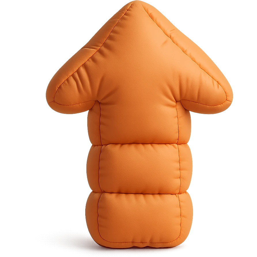 Стрелка вверх. Минималистичный линейный рисунок emoji
