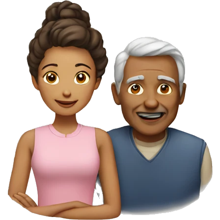 Older man and young woman emoji