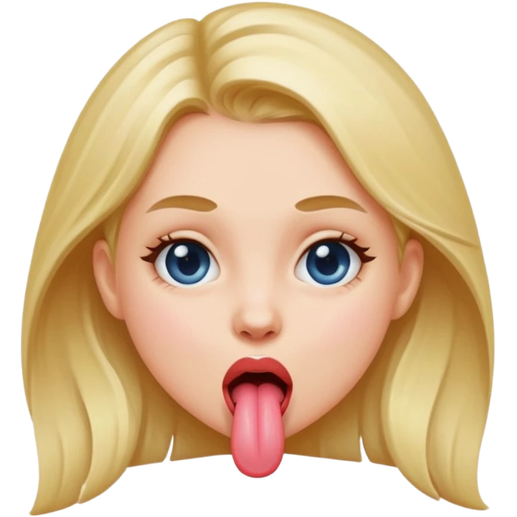Girl sticking tongue out without middle fingers  emoji
