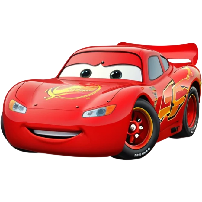 A buffed lightning mcqueen emoji