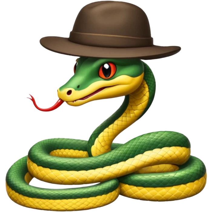 Snake with hat emoji