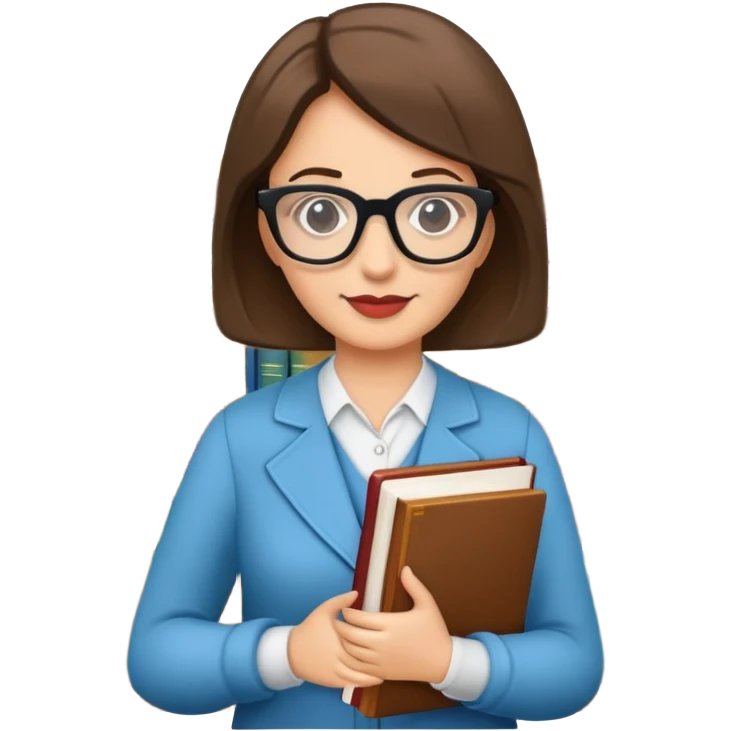 Librarian with books emoji