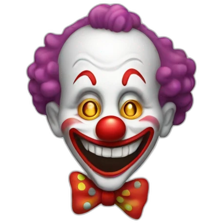 smily clown dead inside emoji