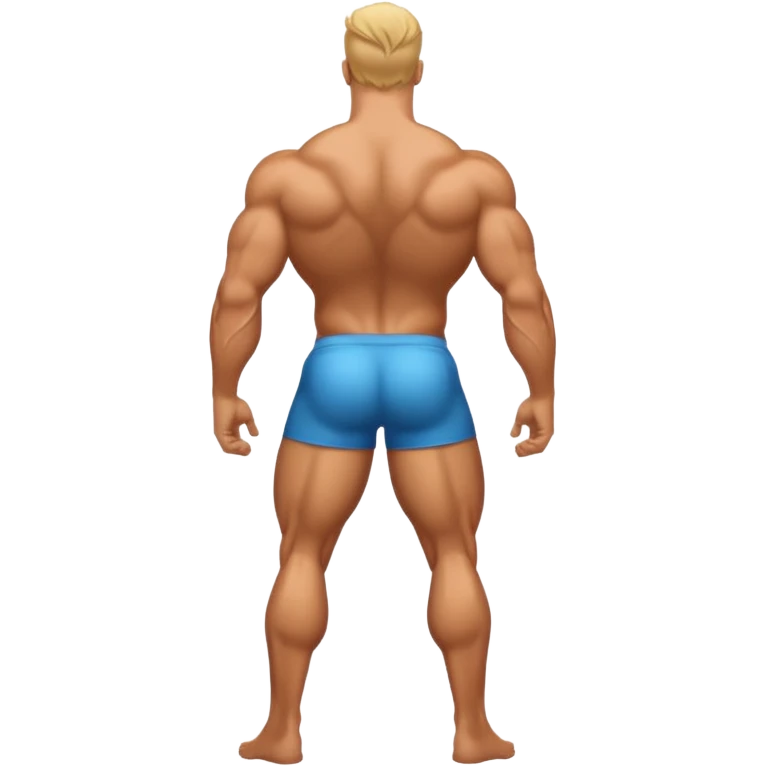 Buff legs from behind emoji