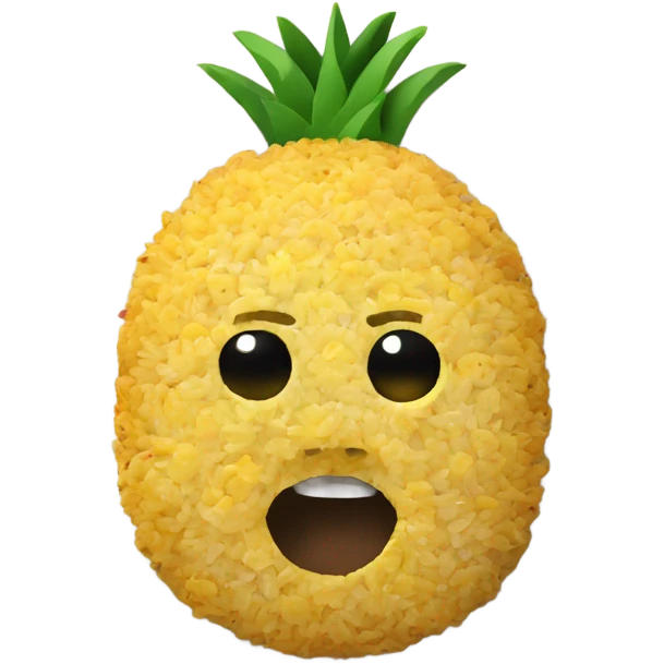 Pineapple fried rice with crackers emoji